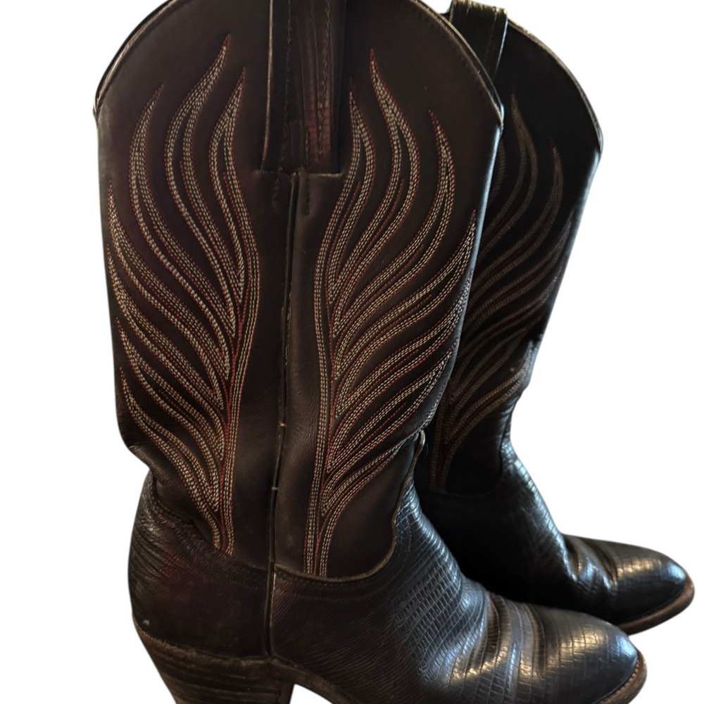 vintagr Frye lizard cowboy boots sz 6.5 B
